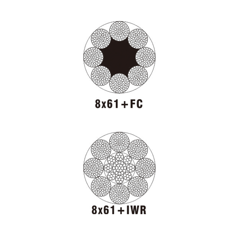 钢丝绳-8x61+FC, 8x61+IWR