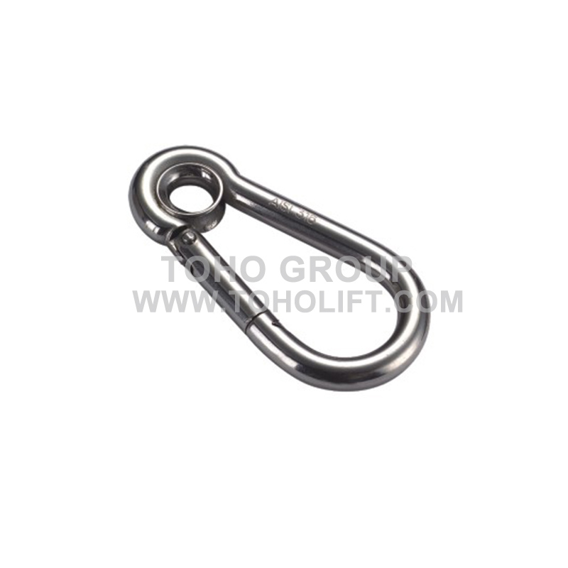 Snap Hook with Eye DIN5299 A, Stainless Steel MATERIAL: AISI304  AISI316