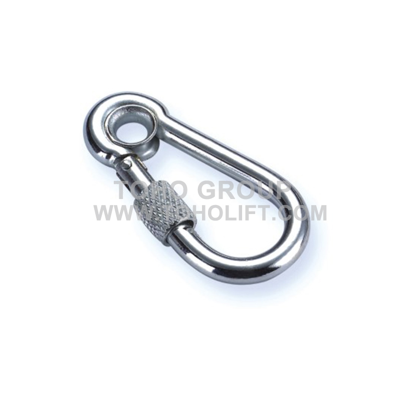 Snap Hook with Eye and Screw, Stainless Steel MATERIAL: AISI304  AISI316