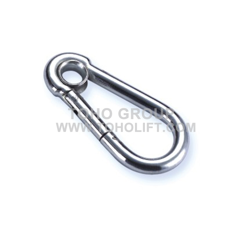 Snap Hook, with Eye DIN5299, Form A, Zinc Plated