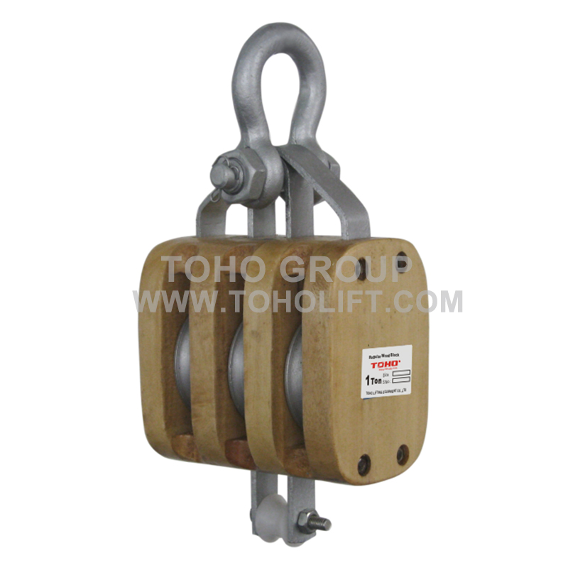 REGULAR WOOD BLOCK Triple Wheel (Shackle type)