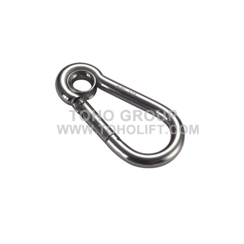 Snap Hook with Eye DIN5299 A, Stainless Steel MATERIAL: AISI304 AISI316