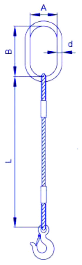 SINGLE LEG PRESSED STEEL WIRE ROPE SLINGS